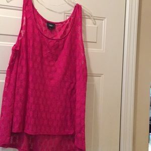 NWT Mossimo hot pink tank top, size XL